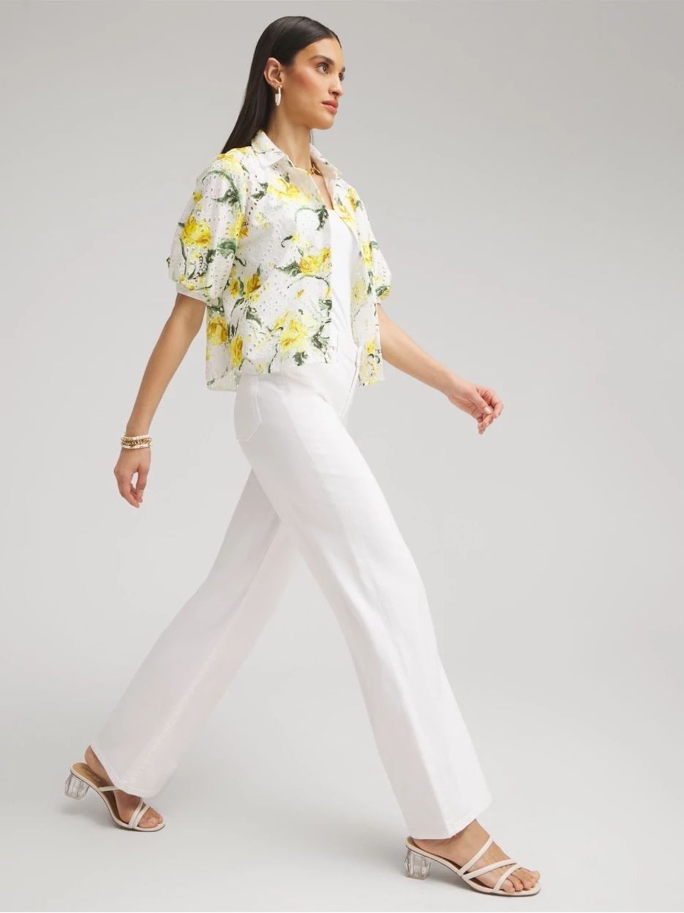Chico’s floral eyelet top